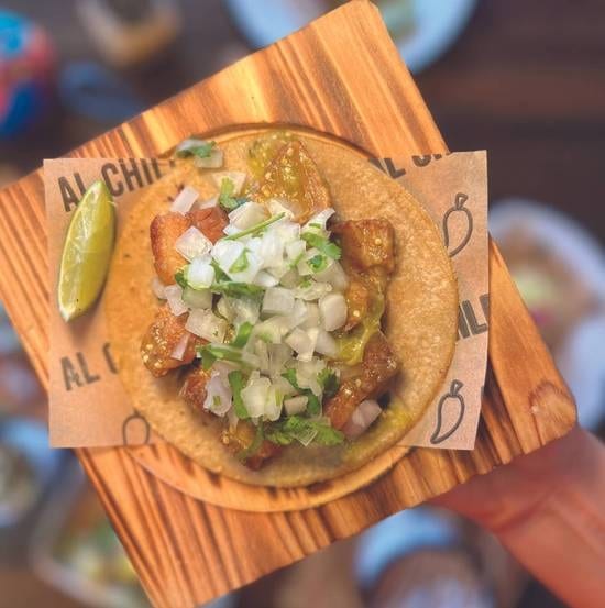 Chicharron En Salsa Verde (3 Per Order).