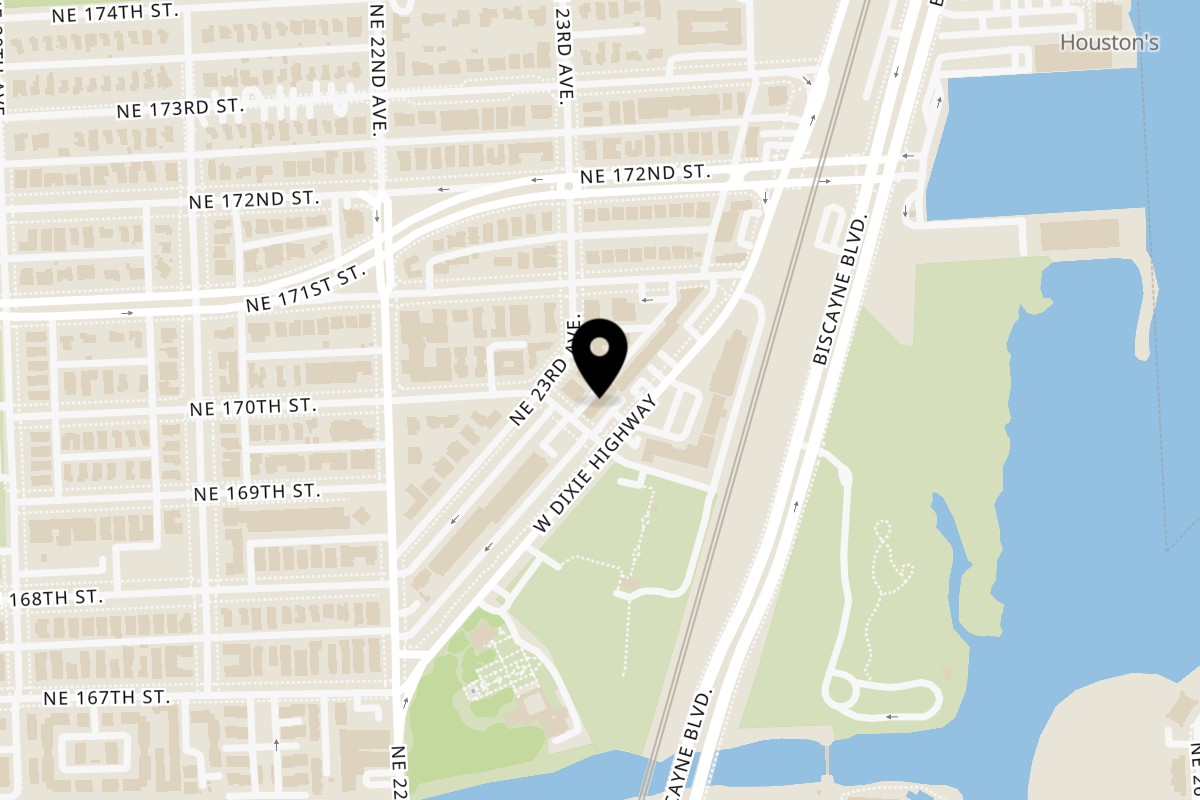 Map showing the location of Al Chile Taco Bar on 17010 W Dixie Hwy suite h in North Miami Beach